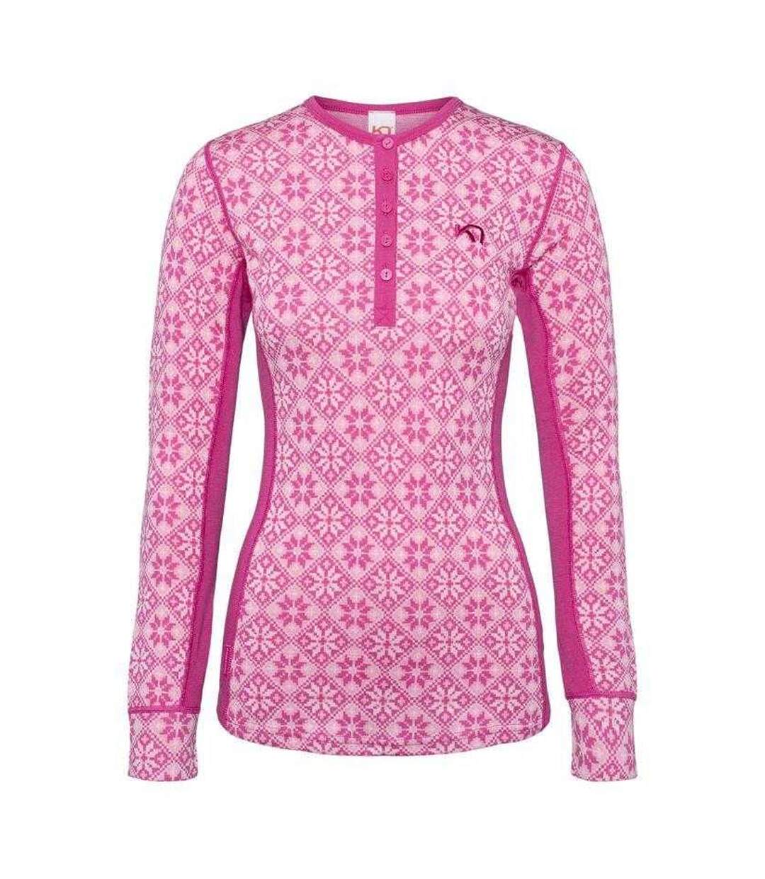 T-shirt Motif/style Rose Femme Rose Kari Traa-1