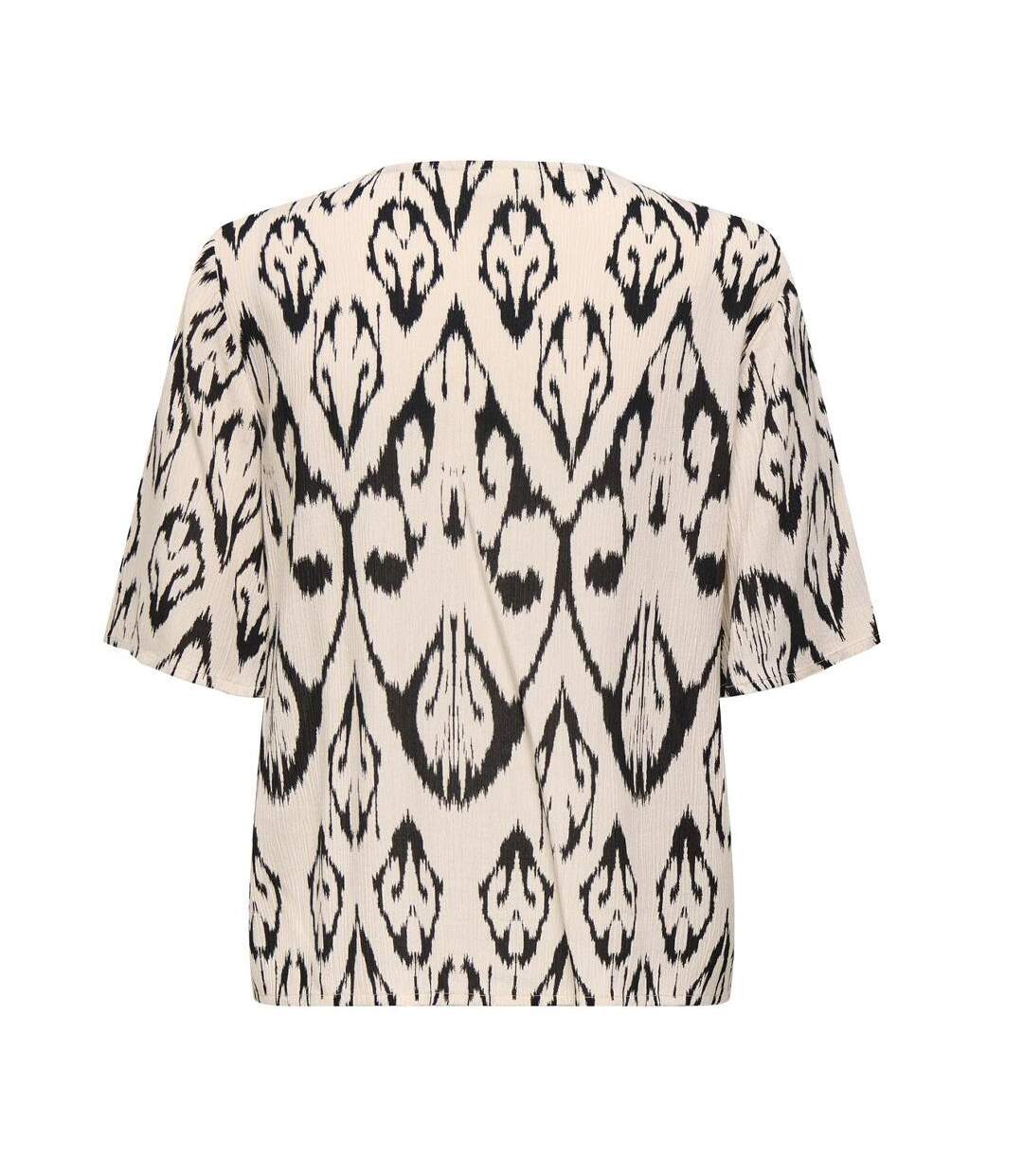 Blouse beige/noir femme jdy bree-2