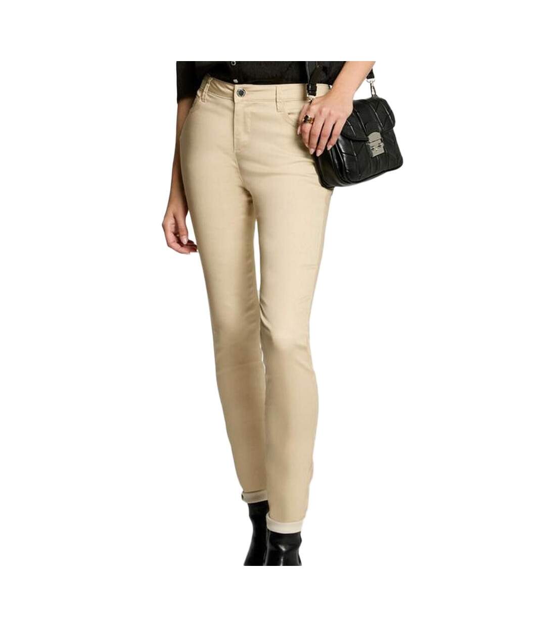 Pantalon slim beige femme morgan pfrashi-1