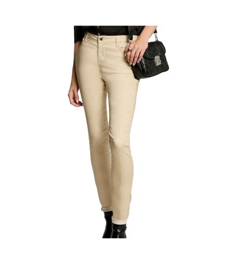 Pantalon slim beige femme morgan pfrashi