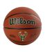 Ballon De Basket Motif/style Milwaukee Bucks Team Alliance Taille 7 Marron Wilson-1
