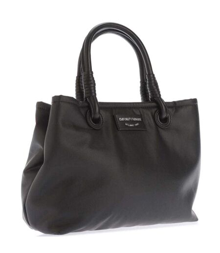 Faux Leather Tote Bag One Size Black Emporio Armani