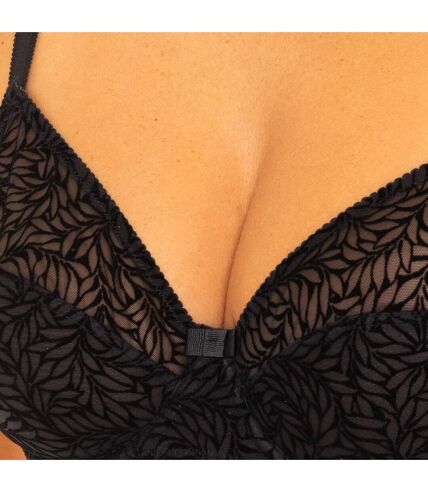Underwire bra with velvet details 009B3 woman
