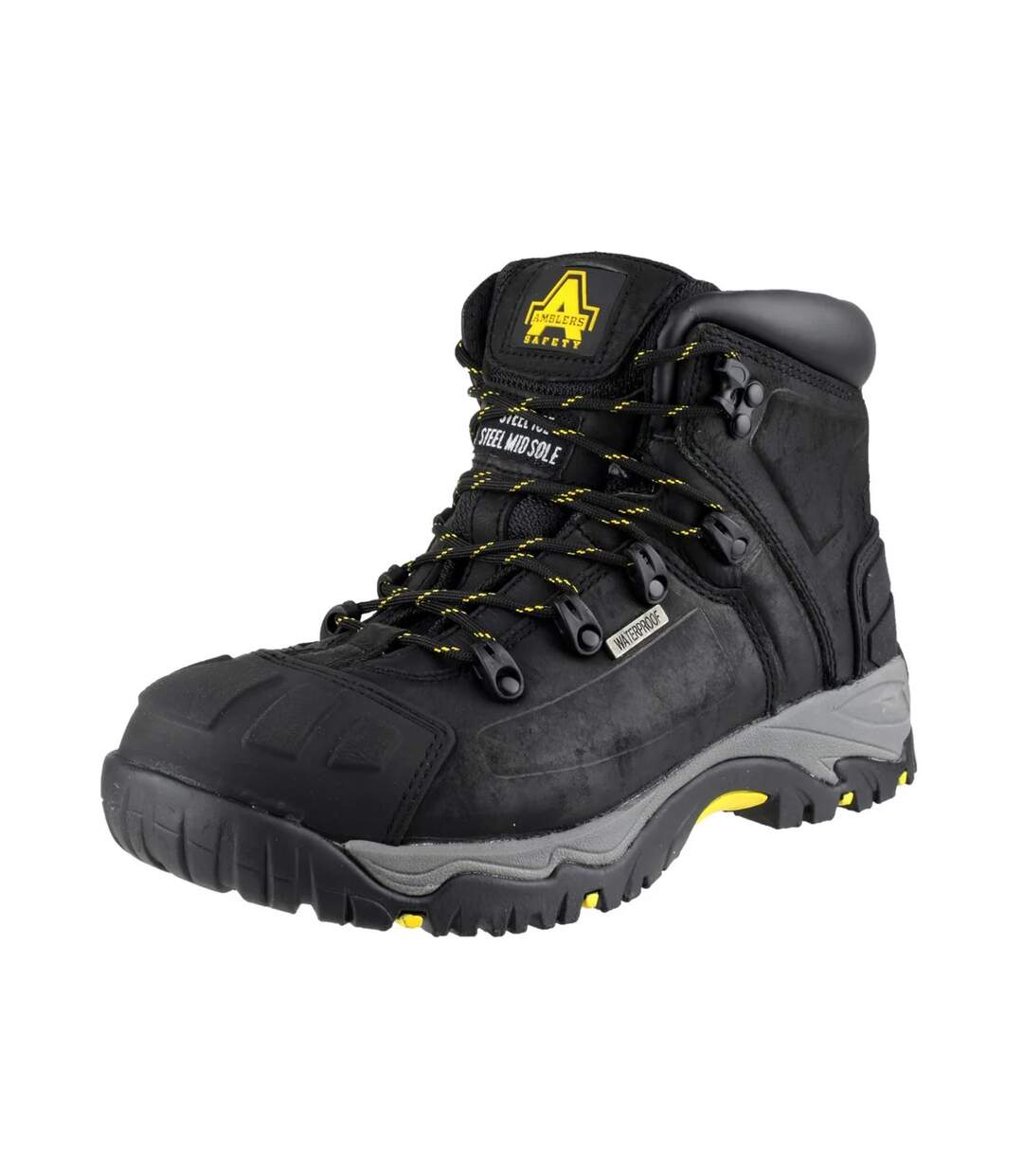 Bottines De Sécurité Adulte Noir Jaune Amblers-4