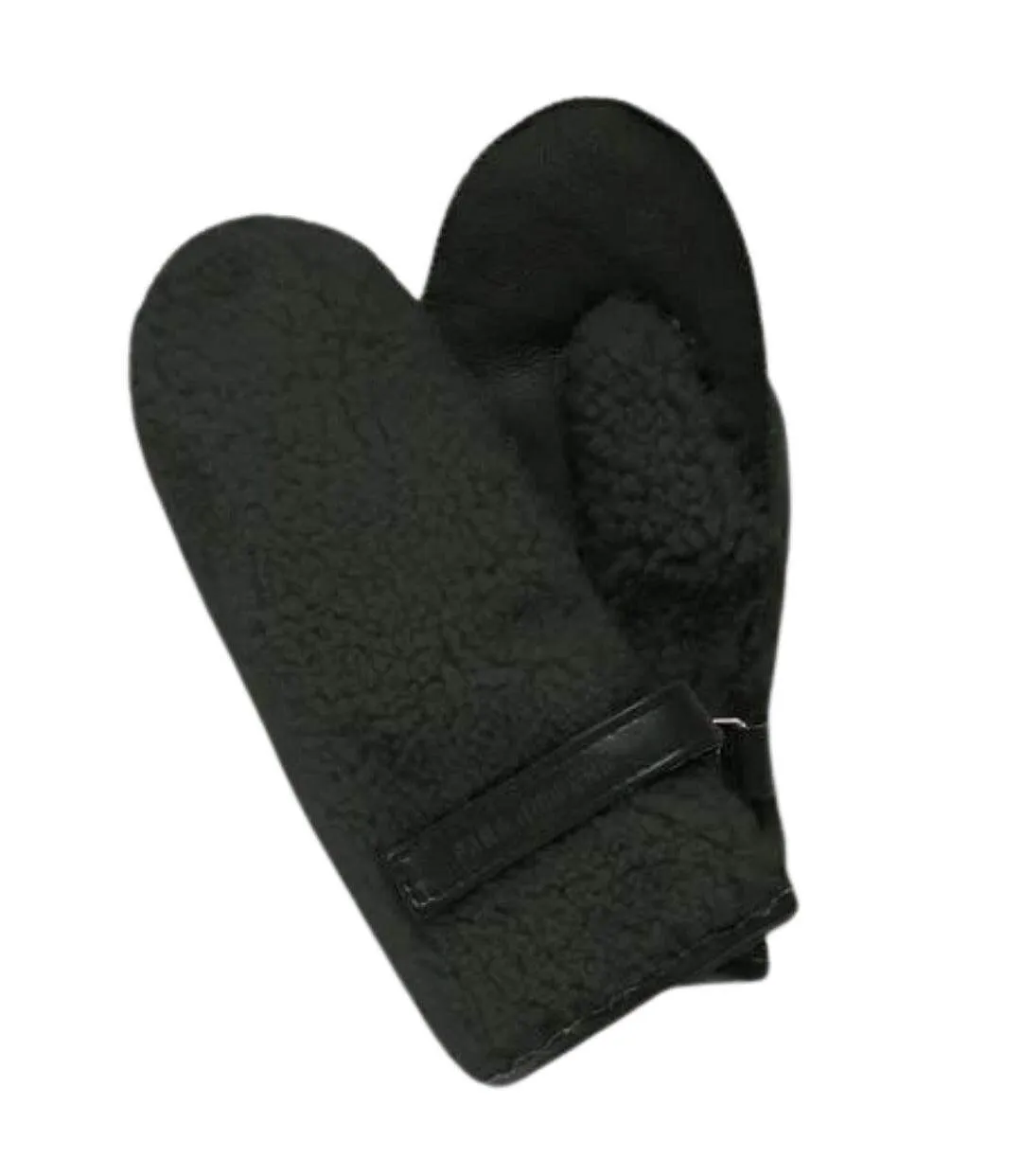 Unisex Adult Leather Fluffy Mittens Graphite Parajumpers-1