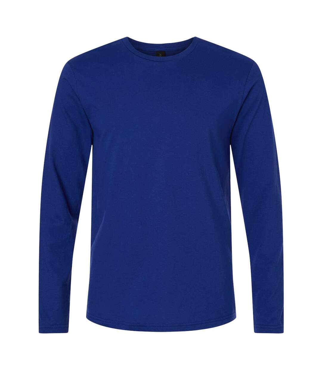 T-shirt Uni Manches Longues En Coton Softstyle Adulte Bleu Roi Sombre Gildan-1