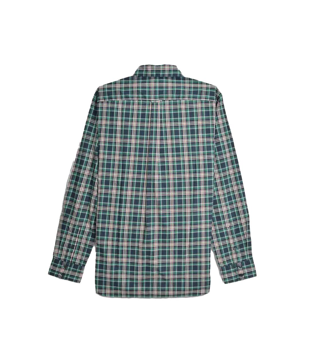 Chemise Manches Longues Motif/style À Carreaux Classic Homme Bleu Marine Vert Rouge Lambretta-3