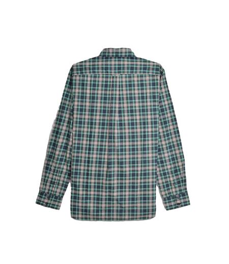 Chemise Manches Longues Motif/style À Carreaux Classic Homme Bleu Marine Vert Rouge Lambretta