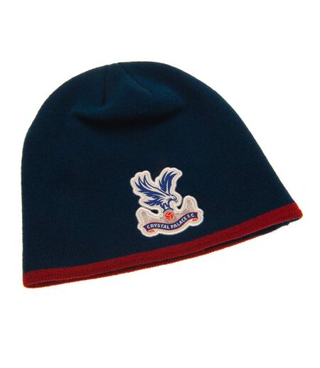Crystal Palace FC Crest Beanie (Navy Blue/Red)