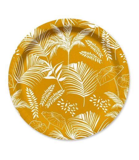 Lot de 10 Assiettes en Carton Exotic Mood 18cm Moutarde