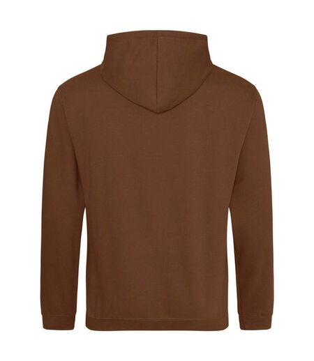 Sweat À Capuche College Adulte Marron Awdis