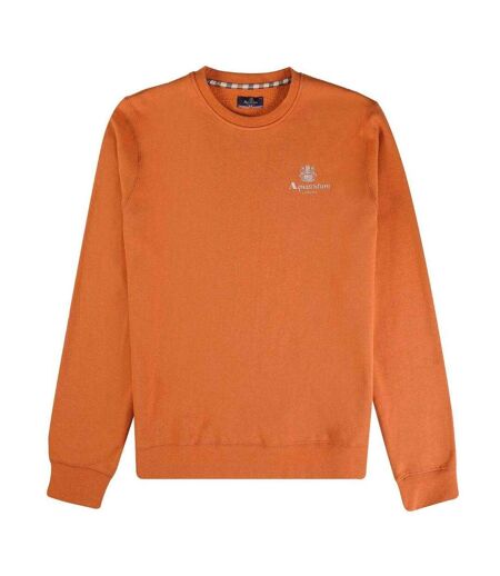Sweat Sport Motif/style Petit Logo Homme Orange Aquascutum