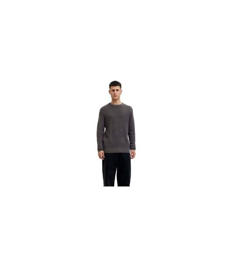 Pull Manches Longues Motif/style Texturé Homme Anthracite Jack And Jones