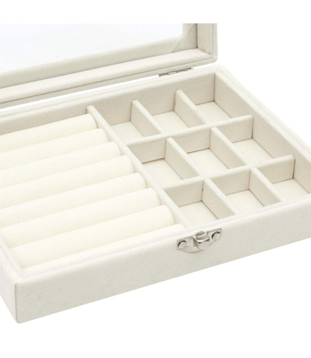 Boîte à Bijoux Feutrine 20cm Blanc-2