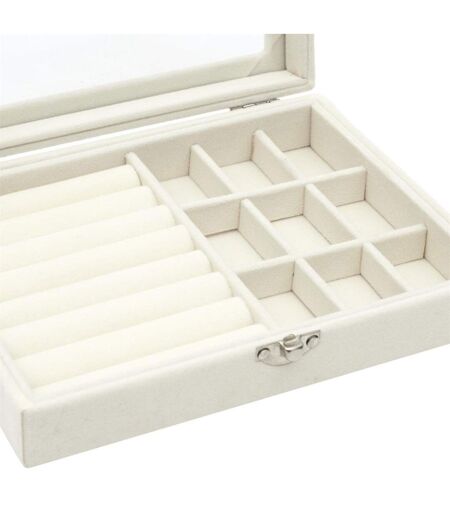 Boîte à Bijoux Feutrine 20cm Blanc