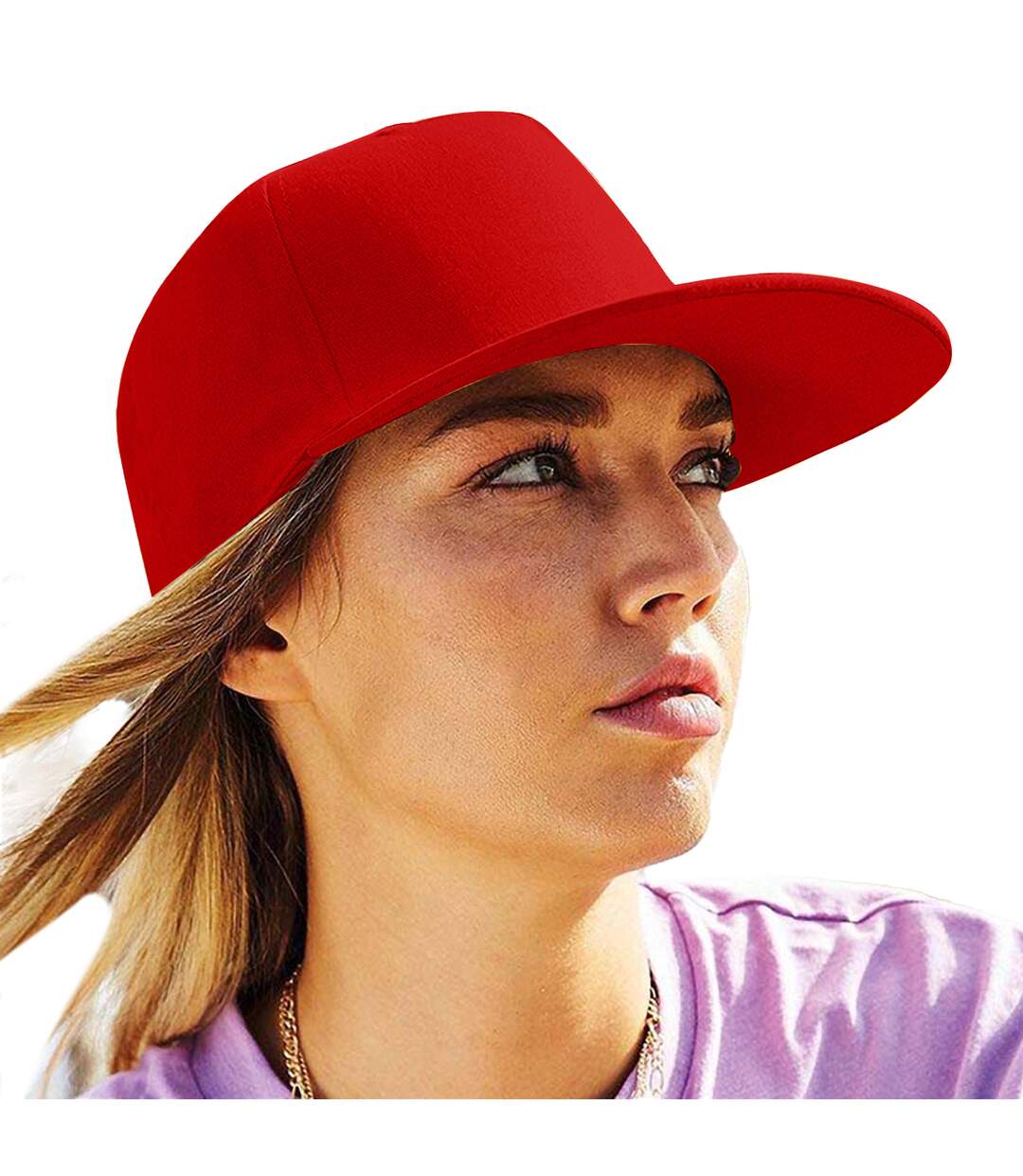 Casquette ajustable rouge Beechfield-2