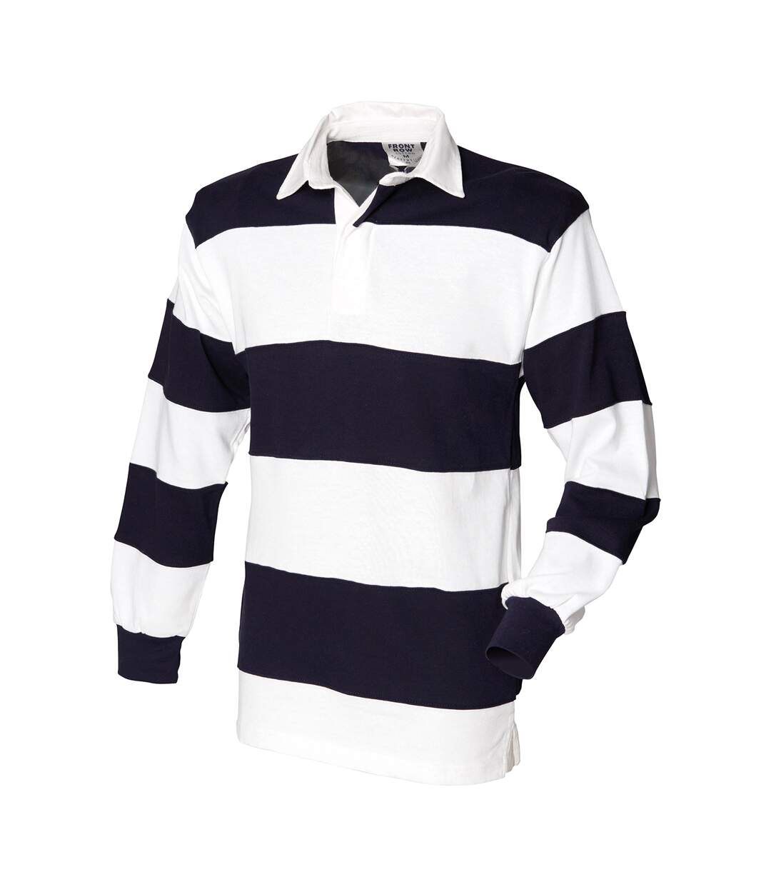 Polo homme blanc / bleu marine Front Row-2