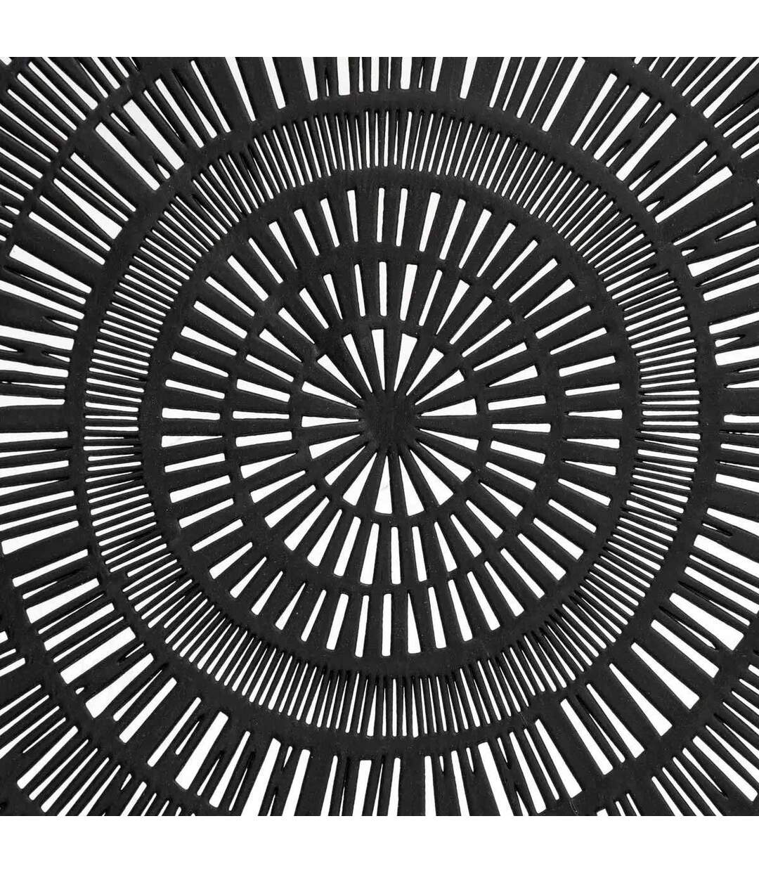 Set de Table Rond Déco Rayon 38cm Noir-2