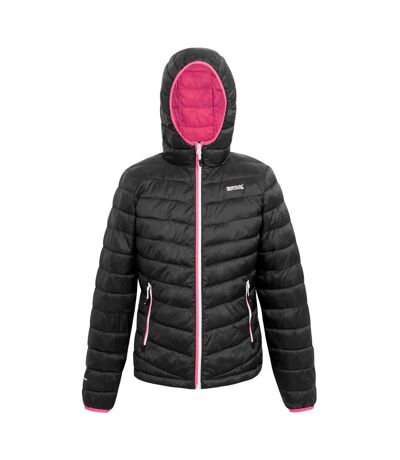 Doudoune matelassée hillpack femme noir / rose fluo Regatta