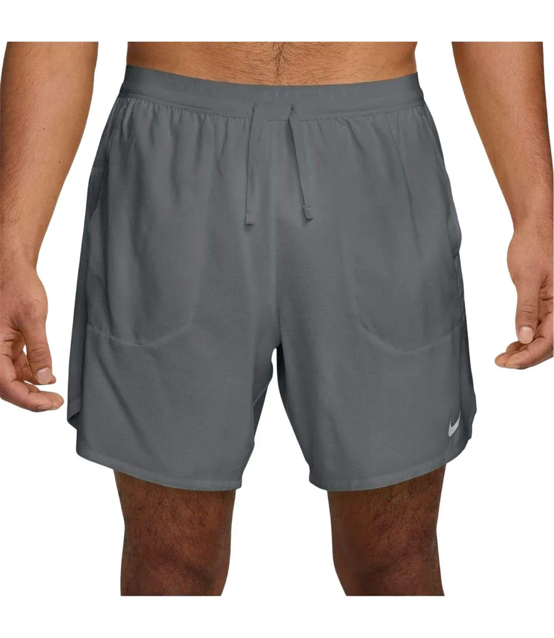 Mens Stride Running Shorts Smoke Grey Silver Nike-1