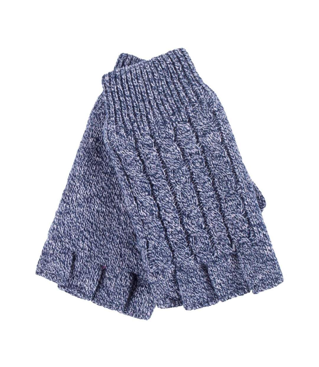 Gants Sans Doigts Femme Thermiques Doublés Polaire-1