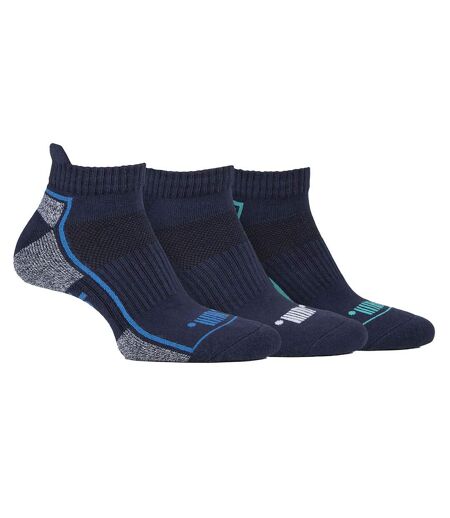 3 Pairs Mens Trainer Liners Cushioned Socks