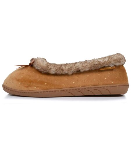 Isotoner Chaussons Ballerines femme semelle ergonomique confortables, semelle à mémoire de forme