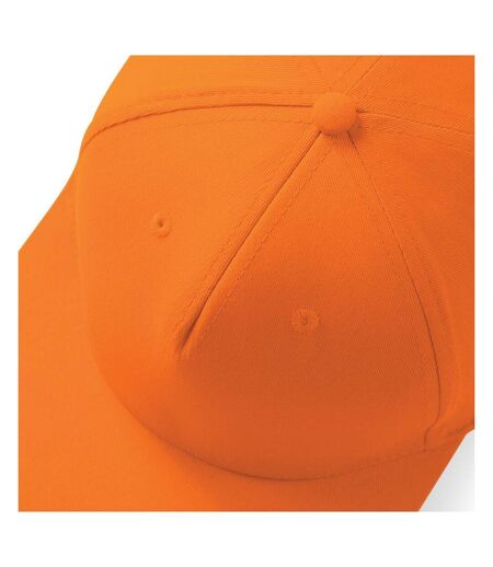 Beechfield Unisex 5 Panel Retro Rapper Cap (Pack of 2) (Orange) - UTRW6724
