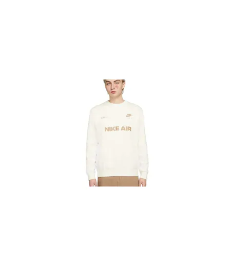 Sweat Motif/style Grand Logo Air Homme Blanc Nike