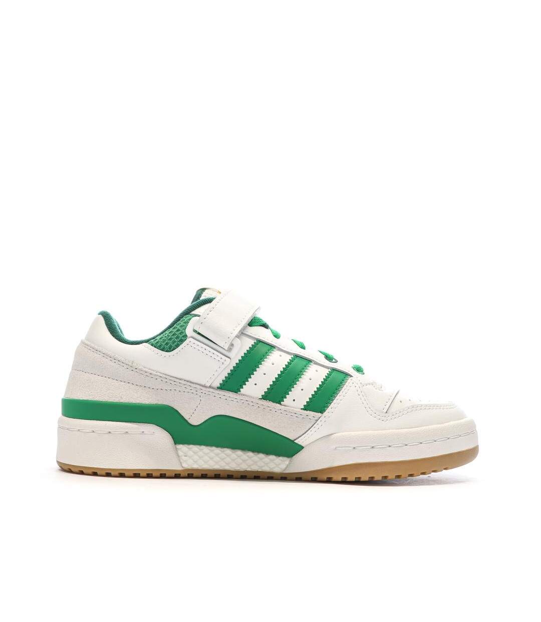 Baskets blanches/vertes homme adidas forum-2