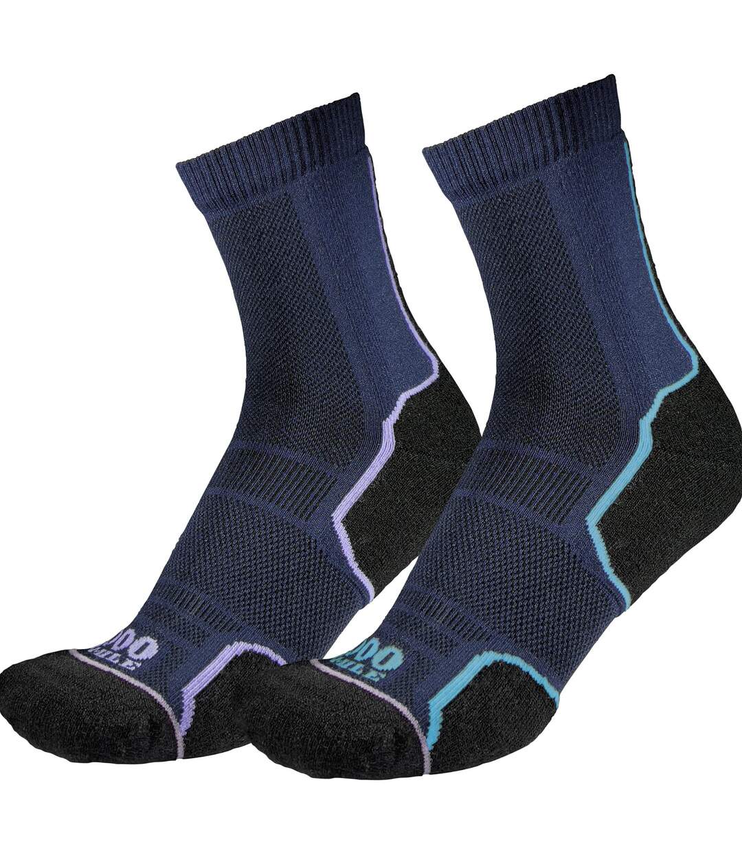 Chaussettes Trail Repreve monocouche pour hommes 2 paires-3