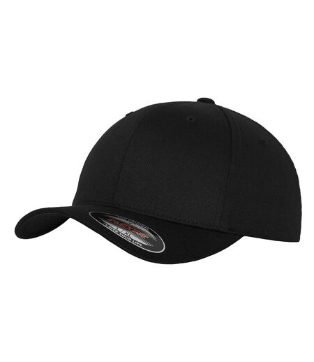 Flexfit Unisex Wooly Combed Cap (Black/Black) - UTPC3705