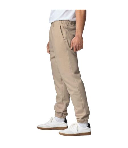 Mens Midweight Pocket Jogging Bottoms Sand Gildan
