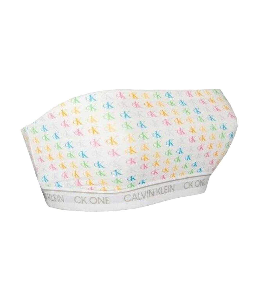 Brassière De Sport Motif/style Logo Répété Femme Blanc Calvin Klein-3