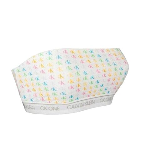 Brassière De Sport Motif/style Logo Répété Femme Blanc Calvin Klein