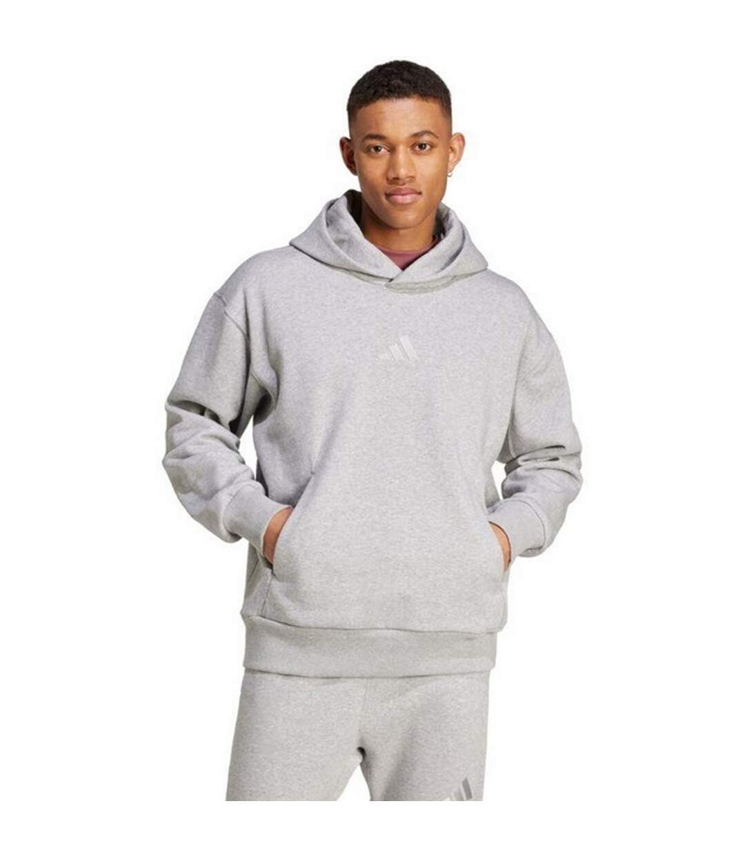 Sweat À Capuche All Szn Homme Gris Argenté Adidas-1