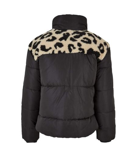 Doudoune Motif/style Imprimé Léopard Femme Noir Sable Urban Classics