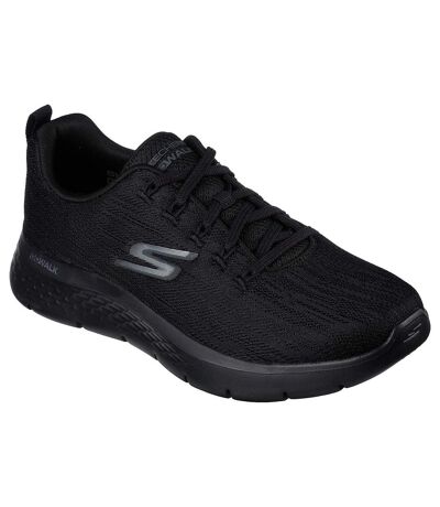 Mens go walk flex hands up trainers black Skechers