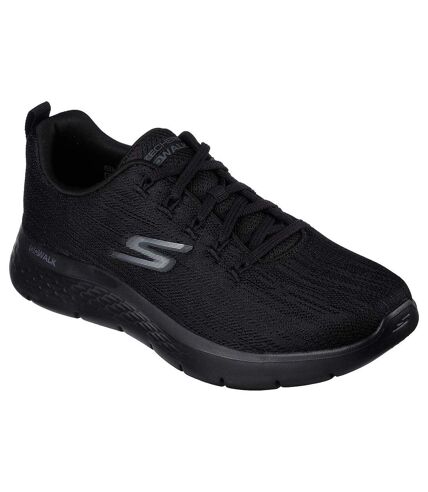 Mens go walk flex hands up trainers black Skechers