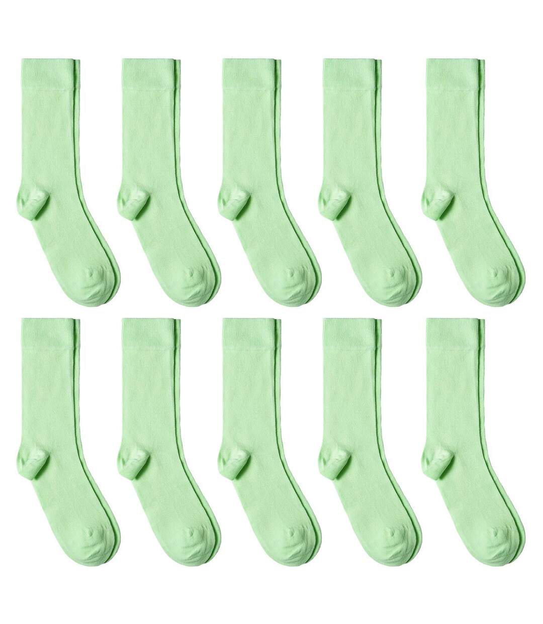 Chaussettes jersey unies – Lot 10 paires  - Fabriqué en UE