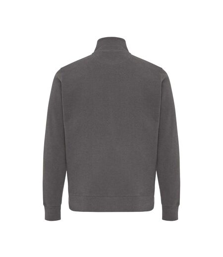 Unisex Adult Elgon Recycled Cotton Quarter Zip Sweater Top Anthracite Iqoniq