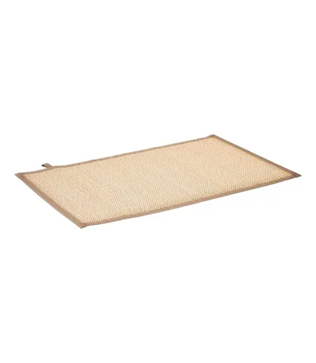 Tapis de Salle de Bain en Bambou Stemy 50x80cm Beige