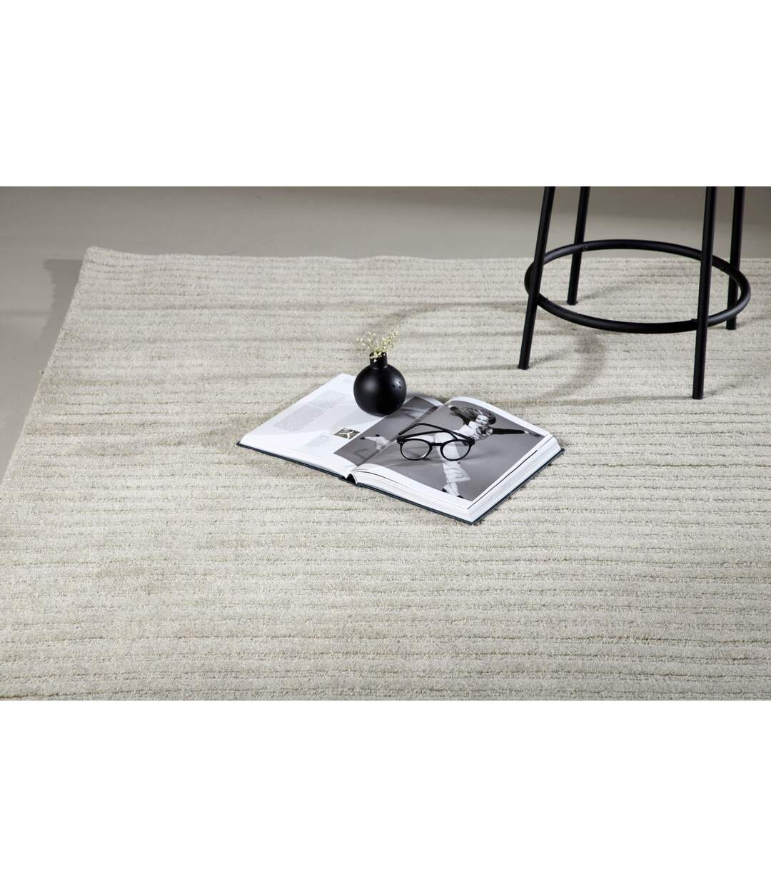 Tapis Déco en Laine Milton 162x230cm Gris Clair-3