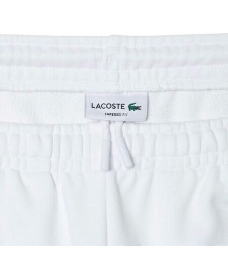 Mens Colour Block Jogging Bottoms White Blue Lacoste