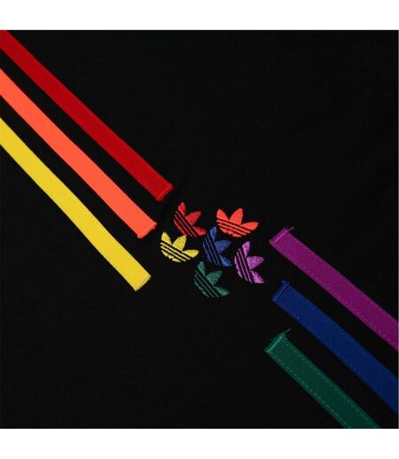 T-shirt Motif/style Rayures Contrastées Pride Femme Noir Adidas