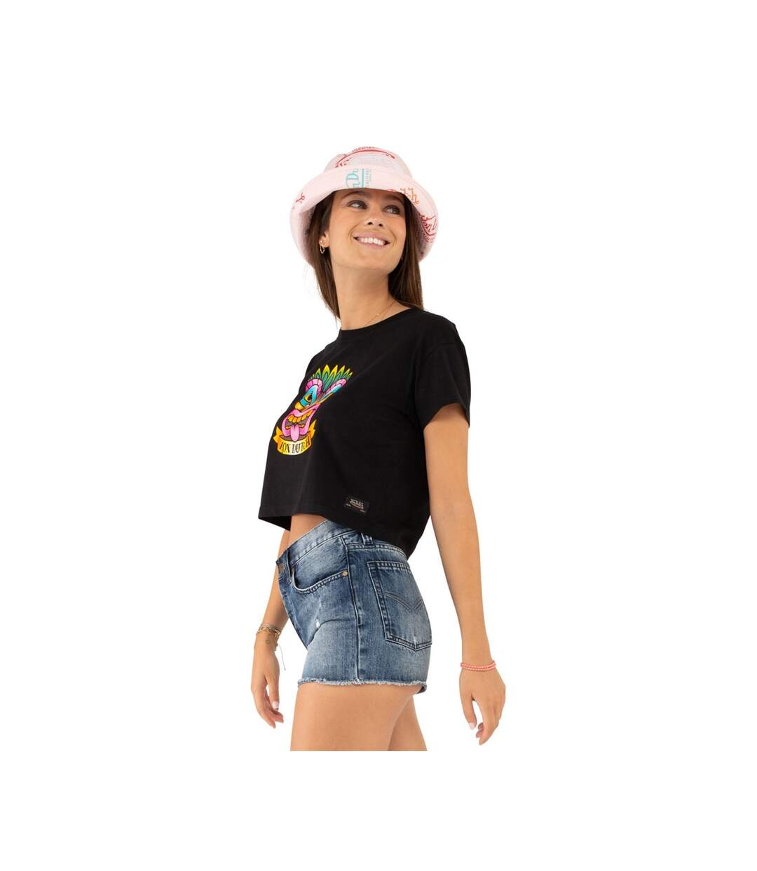 Crop top Tie and Dye femme en coton Tika Vondutch-3