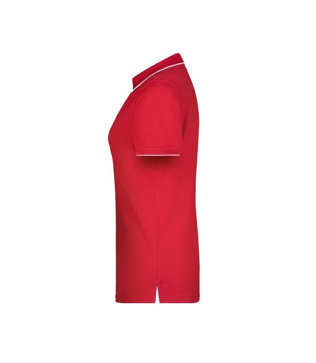 Polo Motif/style À Rayures Femme Rouge Blanc James And Nicholson-3