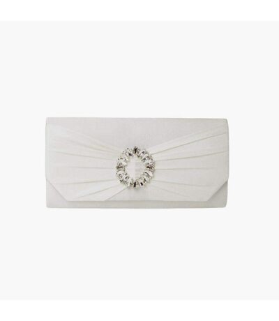 Tyla diamante satin clutch bag one size white Dorothy Perkins