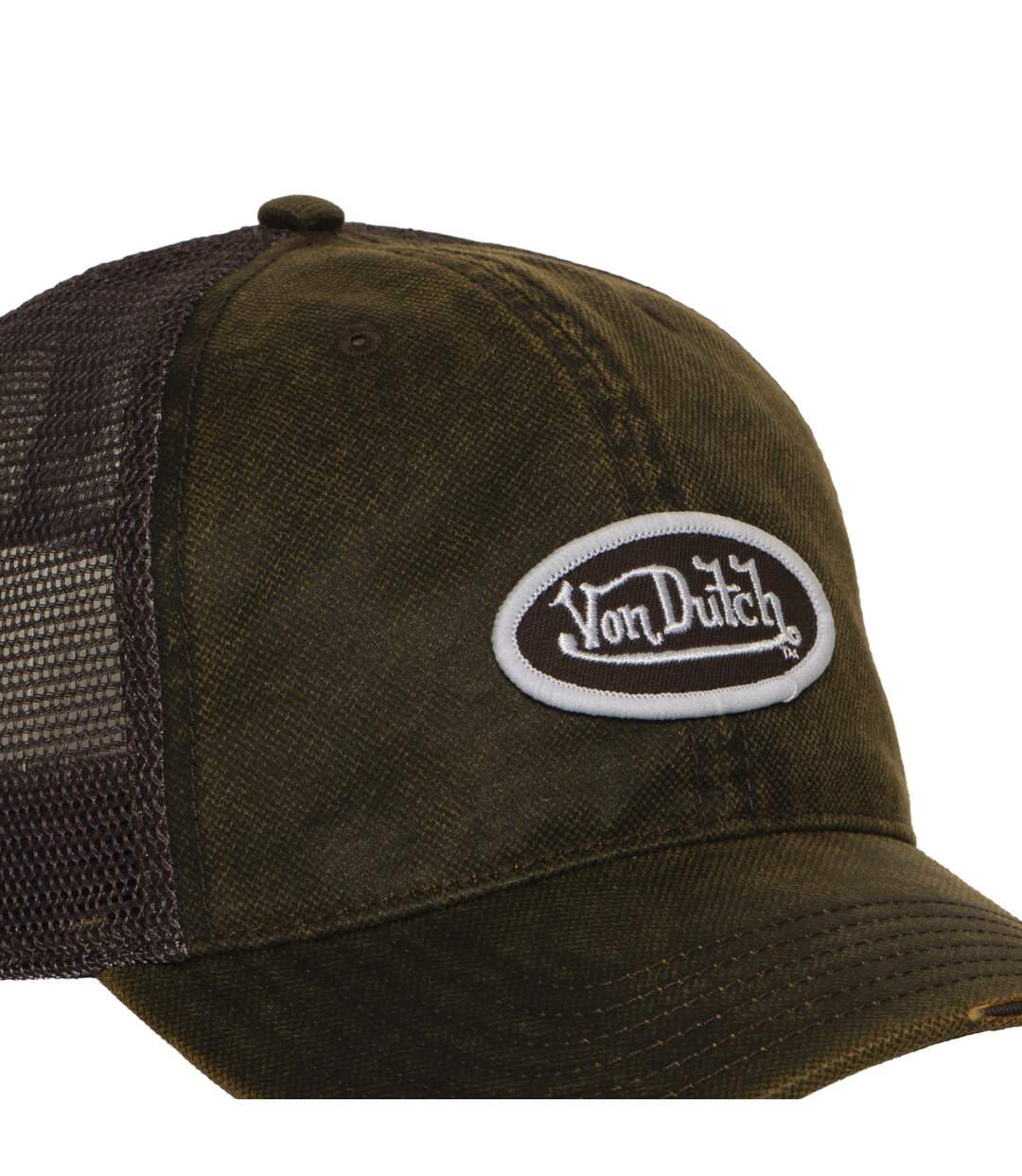 Casquette baseball usée avec filet en coton enduit et écusson Mac Vondutch-3