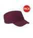 Beechfield Army Cap / Headwear (Pack of 2) (Burgundy) - UTRW6708-1